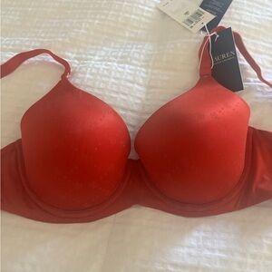 Ralph Lauren Red Full Coverage Bra with Adjustable Straps